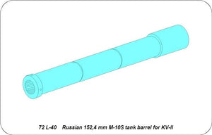 Canon Aber 72L-40 de 152,4 mm M-10S pour char KV-II / Canon russe de 152,4 mm M-10S pour char KV-II à l&amp;#39;échelle 1/72 – Bild 7
