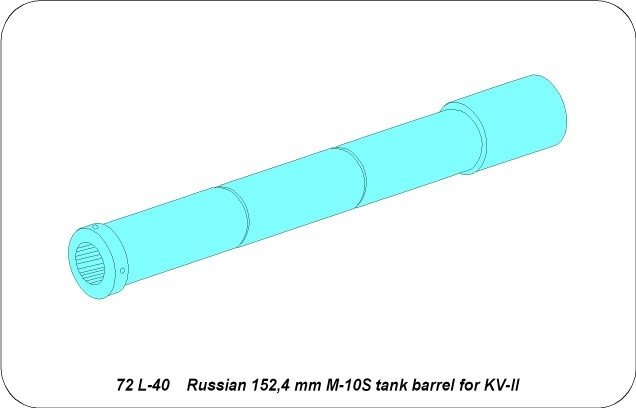 Canon Aber 72L-40 de 152,4 mm M-10S pour char KV-II / Canon russe de 152,4 mm M-10S pour char KV-II à l&amp;#39;échelle 1/72 – Bild 7
