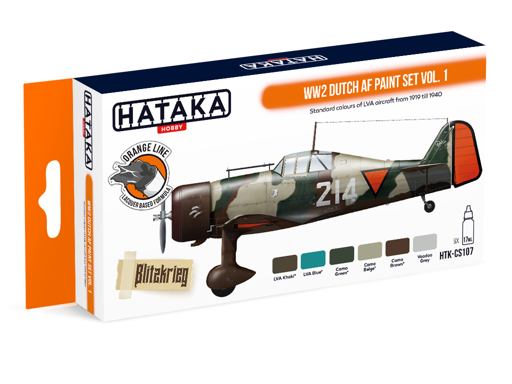 Hataka HTK-CS107 Ensemble de peinture AF néerlandais WW2 vol.1 (6x17ml)