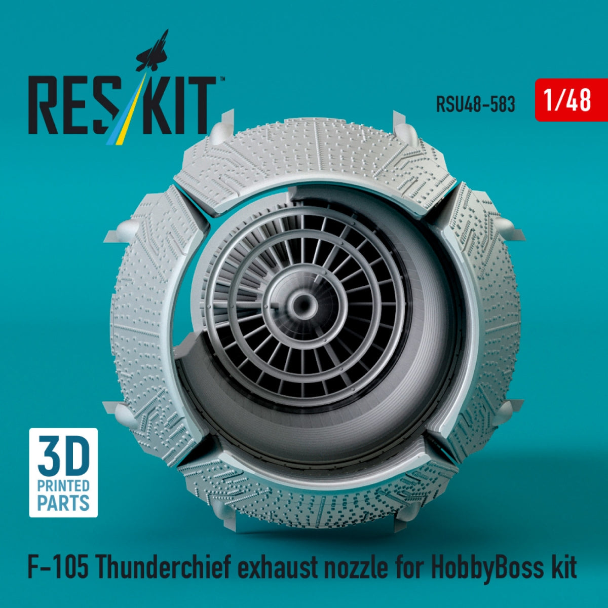 RESKIT RSU48-0583 F-105 Thunderchief exhaust nozzle for HobbyBoss kit (3D Printed) 1/48