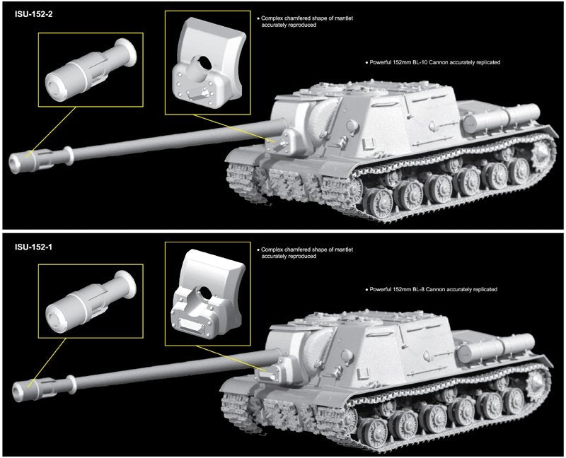 Dragon 6796 ISU-152-2 Canon BL-10 de 155 mm 2 en 1 (1/35) – Bild 2