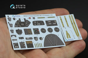 Intérieur imprimé en 3D et coloré sur papier décalcomanie Quinta Studio QD32117 Fairey Swordfish Mk.II (Trumpeter) 1/32 – image 7