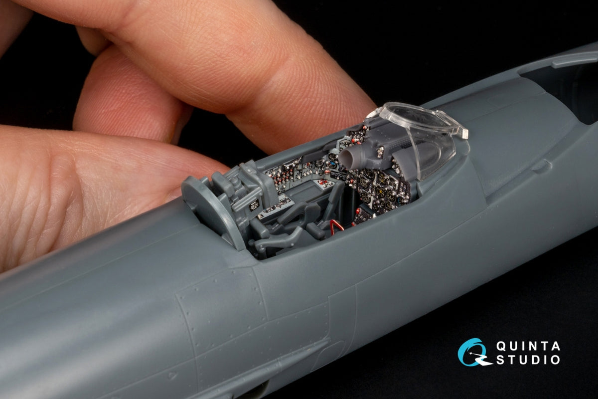 Intérieur du MiG-21PF imprimé en 3D et coloré, Quinta Studio QD+48550, sur papier décalcomanie (Eduard) (avec pièces en résine imprimées en 3D), échelle 1/48