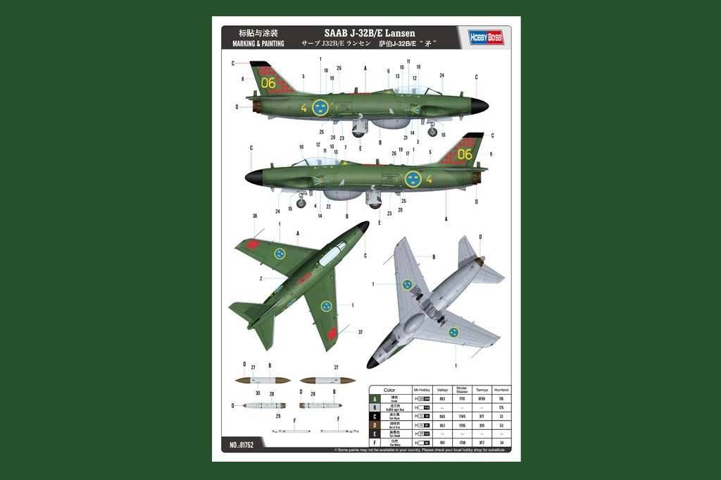 Hobby Boss 81752 SAAB J-32B/E Lansen  – Bild 2