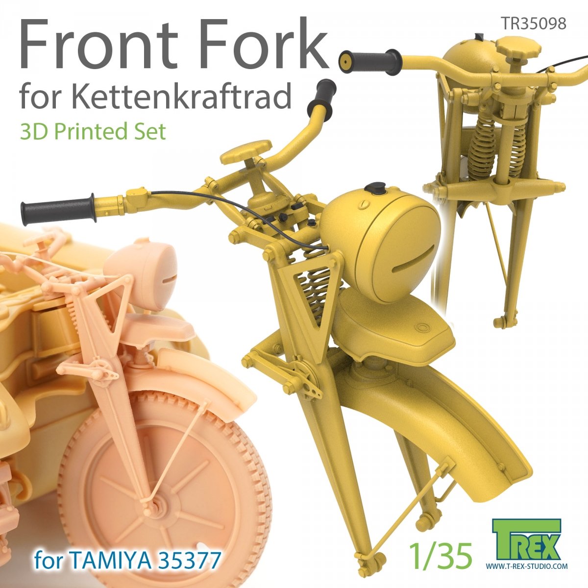 Fourche avant T-Rex Studio TR35098 Kettenkaraftrad 1/35