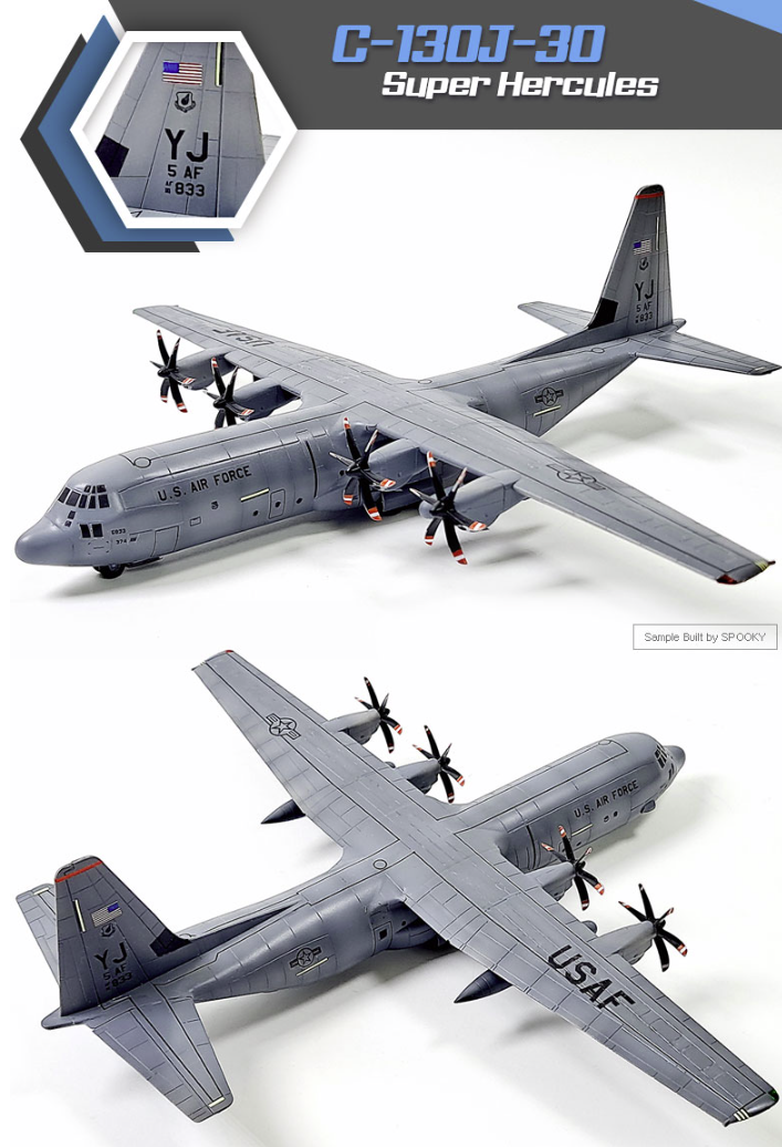 Maquette Academy 12631 C-130J-30 Hercules 1/144 – image 5