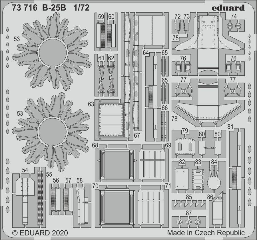 Eduard 73716 B-25B 1/72 AIRFIX – zdjęcie 2