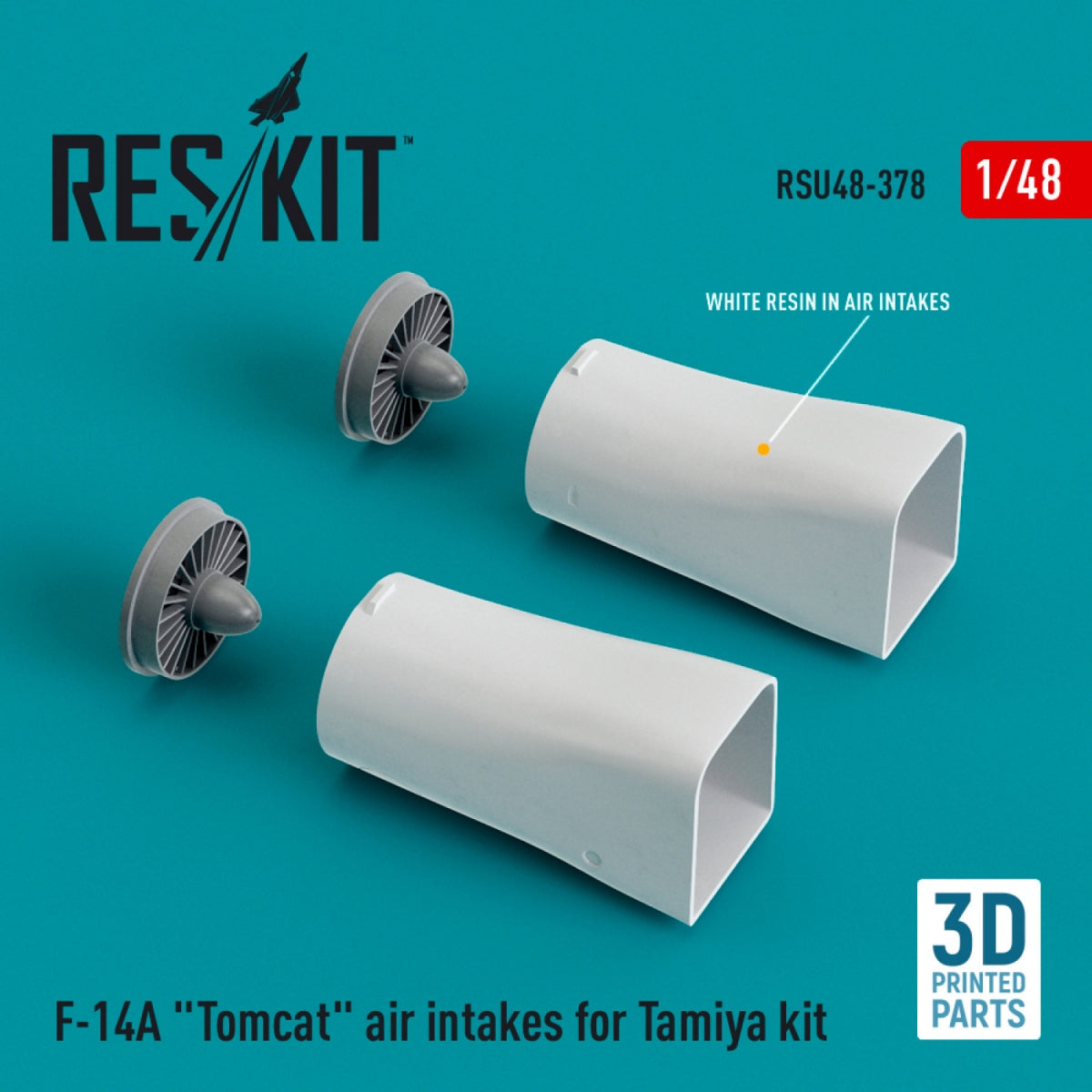 RESKIT RSU48-0378 Prises d&amp;#39;air pour F-14A Tomcat (impression 3D) au 1/48