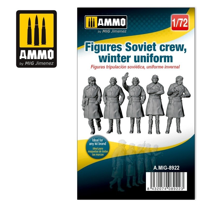 Munitions pour figurines de Mig 8922, équipage soviétique, uniforme d'hiver, échelle 1/72
