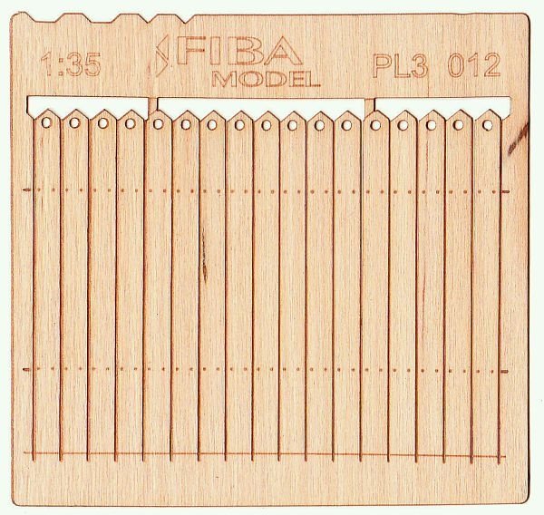 Maquette PL3-012 Clôture en bois type 12 Clôture en bois 1/35