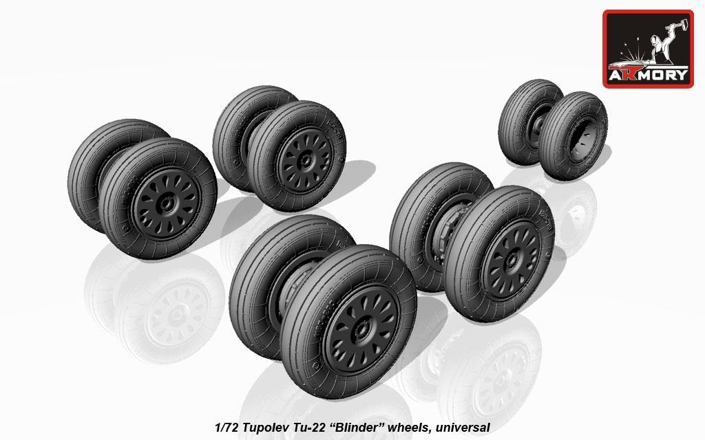 Roues Blinder pour Tupolev Tu-22 (Armory Models AW72043) au 1/72 – immagine 6