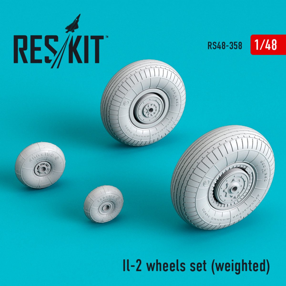 RESKIT RS48-0358 JEU DE ROUES IL-2 (LESTÉ) 1/48