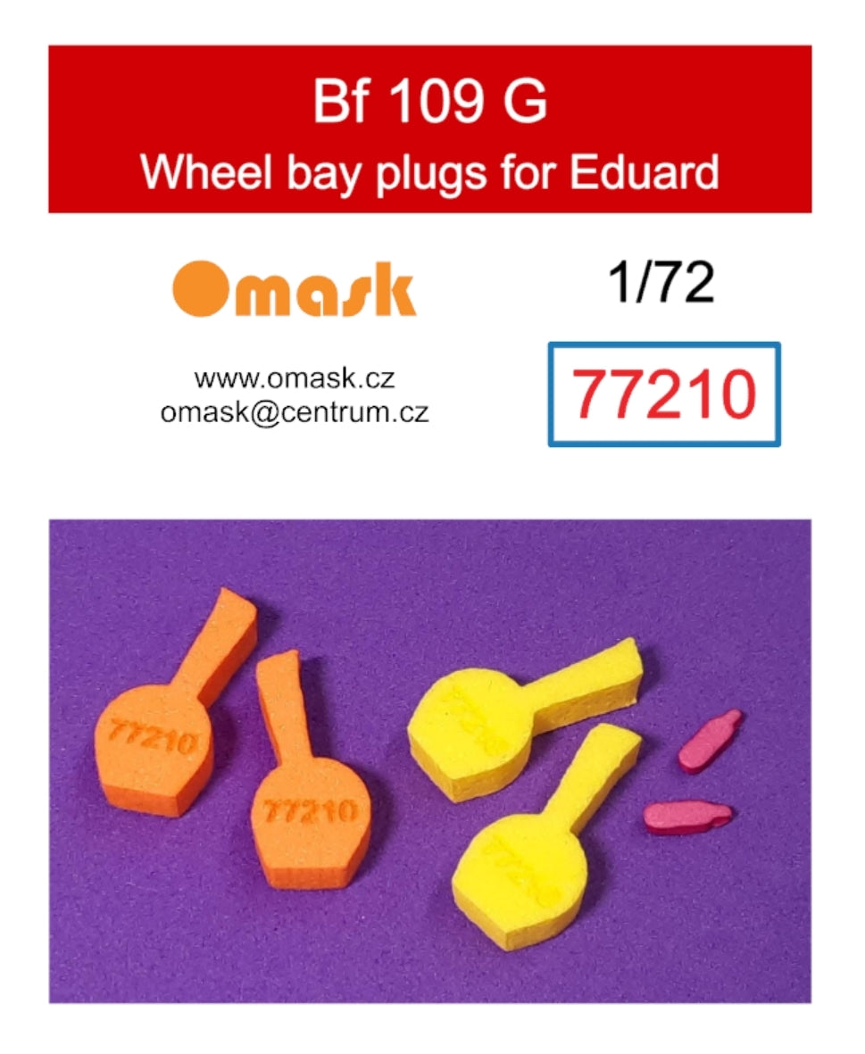 Omask 77210 Bouchons de puits de train d'atterrissage pour Bf 109 G (pour Eduard 2143) 1/72