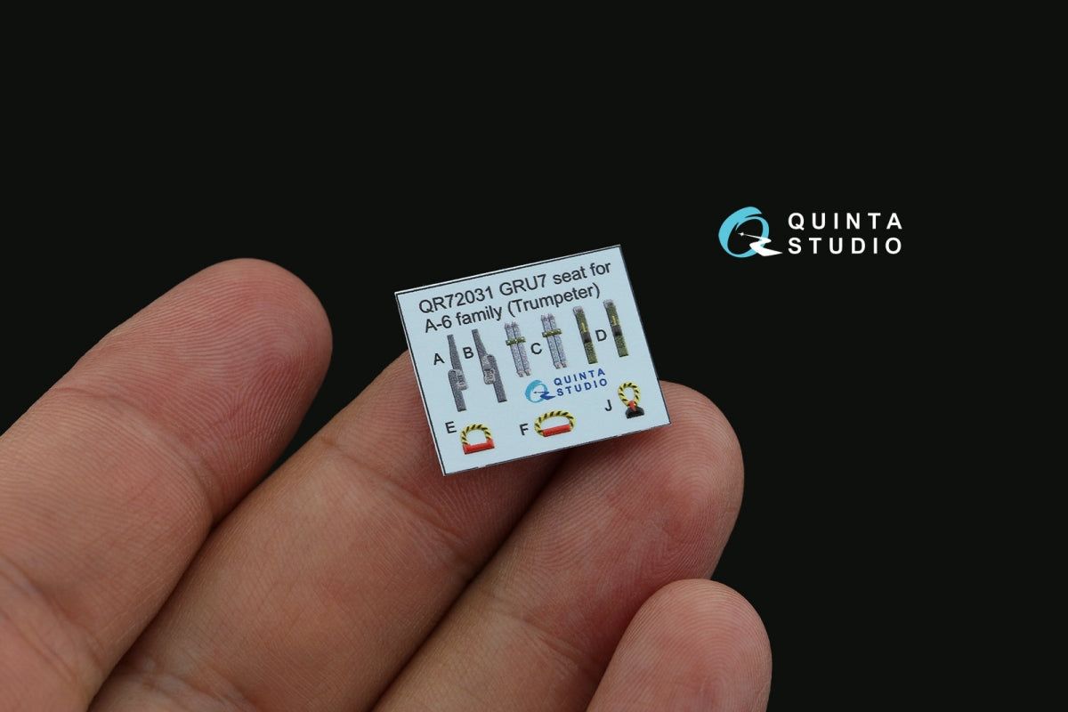 Intérieur coloré imprimé en 3D sur papier décalcomanie (conversion de Trumpeter) par Quinta Studio QD72146 KA-6D Intruder, échelle 1/72 – image 6
