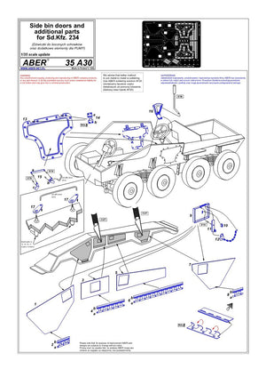 Aber 35A030 Poignées de compartiment de rangement latérales pour Puma (Sd.Kfz.234) (1/35) – Bild 4
