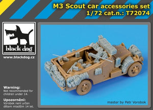 Ensemble d&amp;#39;accessoires pour voiture de reconnaissance Black Dog T72074 M3 Scout, compatible avec Italeri au 1/72  – imagen 2