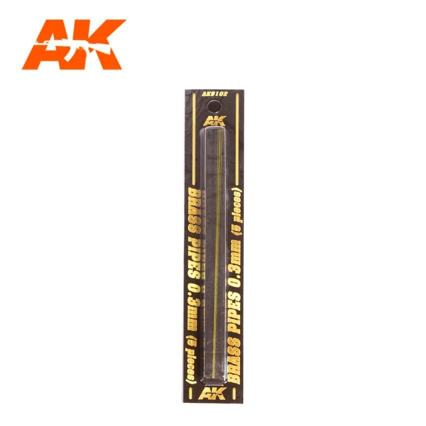 AK Interactive AK9102 TUYAUX EN LAITON 0,3MM Ø. 5 UNITÉS. – image 2
