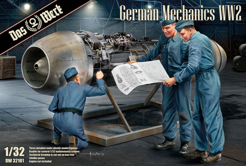 Das Werk DW32101 German Mechanics WW2 with Technical Drawings 1/32