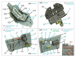Intérieur imprimé en 3D et coloré sur papier décalcomanie Quinta Studio QD32122 P-40E War Hawk (Trumpeter) 1/32 – immagine 2