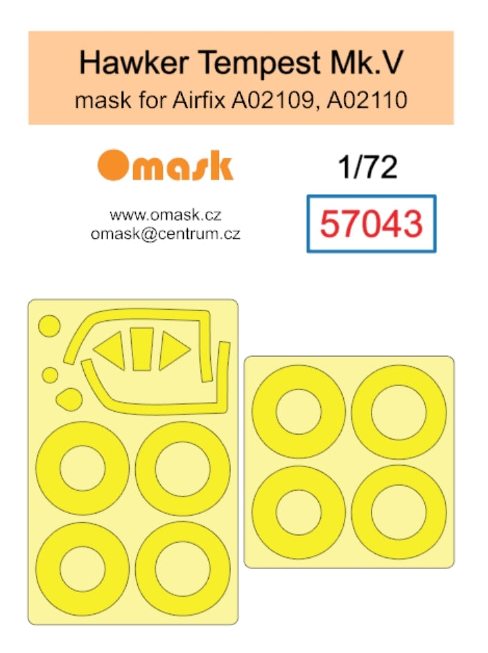 Masque Omask 57043 Hawker Tempest Mk.V (pour Airfix) 1/72 