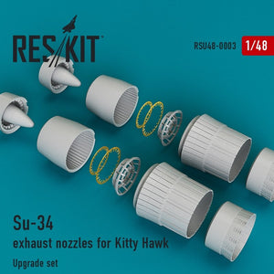 RESKIT RSU48-0003 Buses d&amp;#39;échappement Su-34 pour Kitty Hawk 1/48