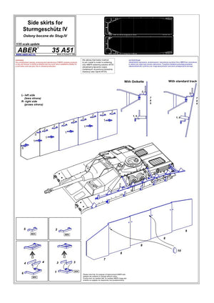 Aber 35A051 Caches latéraux pour Sturmgeschutz IV (1/35) – image 4