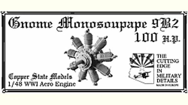 Copper State Models E48-009 Gnome Monosoupape 9B2 100 ch 1/48