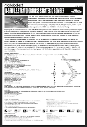 Modelcollect UA72200 B-52H US Stratofortress Bombardier stratégique 1/72 – imagen 26