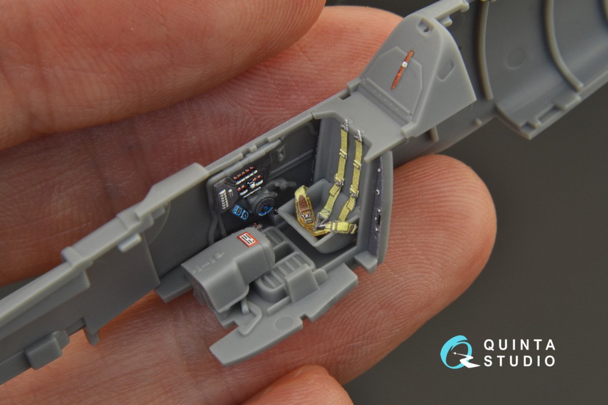 Intérieur imprimé en 3D et coloré sur papier décalcomanie Quinta Studio QD72037 Bf 109 G-6 (Tamiya) 1/72  – image 11