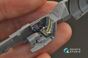 Intérieur imprimé en 3D et coloré sur papier décalcomanie Quinta Studio QD72037 Bf 109 G-6 (Tamiya) 1/72  – image 11