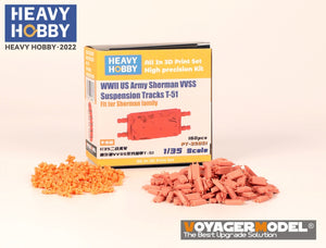 Heavy Hobby PT35051 Chenilles à suspension VVSS pour char Sherman T-51 de l&amp;#39;armée américaine (Seconde Guerre mondiale) au 1/35 – image 2