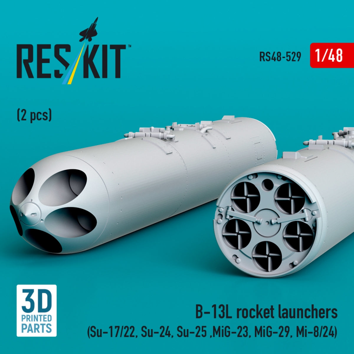 Lance-roquettes RESKIT RS48-0529 B-13L (2 pièces) (Impression 3D) 1/48 – image 2