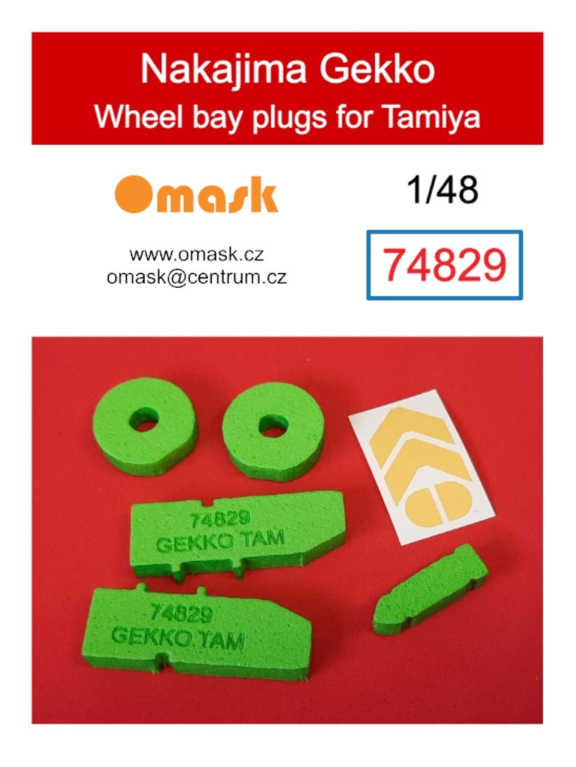 Omask 74829 Bouchons de passage de roue Nakajima Gekko (pour Tamiya 61078, 61084, 61093) 1/48