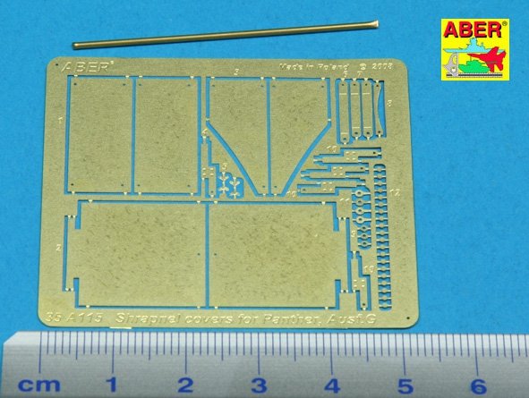 Aber 35A115 Couvertures supplémentaires pour éclats d&amp;#39;obus pour Panther Ausf.G (1/35) – image 2