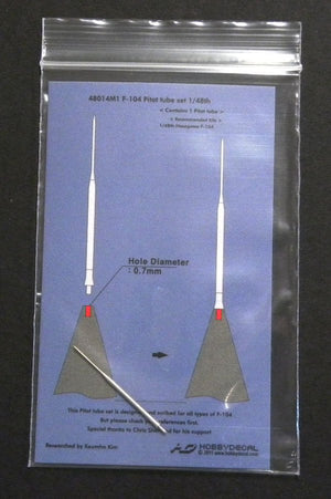HobbyDecal MT48014V1 Ensemble de tubes Pitot F-104 1/48