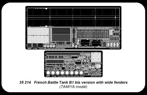 Aber 35214 Char de combat français version B1 bis avec ailes larges (1/35) – Bild 6