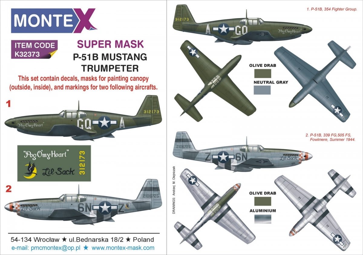 Montex K32373 P-51B 1/32