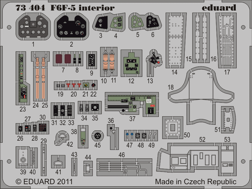 Intérieur Eduard 73404 F6F-5 SA 1/72 CYBER HOBBY, DRAGON