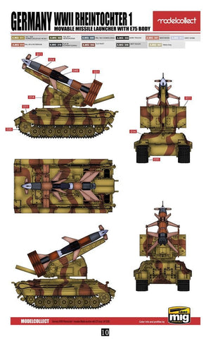 Modelcollect UA72092 Allemagne Rheintochter 1 lance-missiles mobile avec corps E75 (1/72) – Bild 2