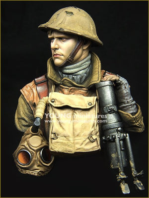 Figurine Young Miniatures YM1875 Canonnier britannique LEWIS Première Guerre mondiale 1/10 – immagine 3