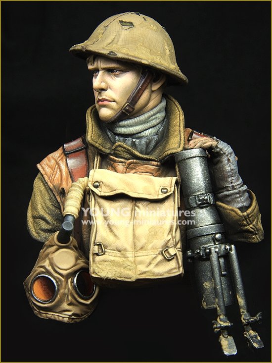 Figurine Young Miniatures YM1875 Canonnier britannique LEWIS Première Guerre mondiale 1/10 – immagine 3