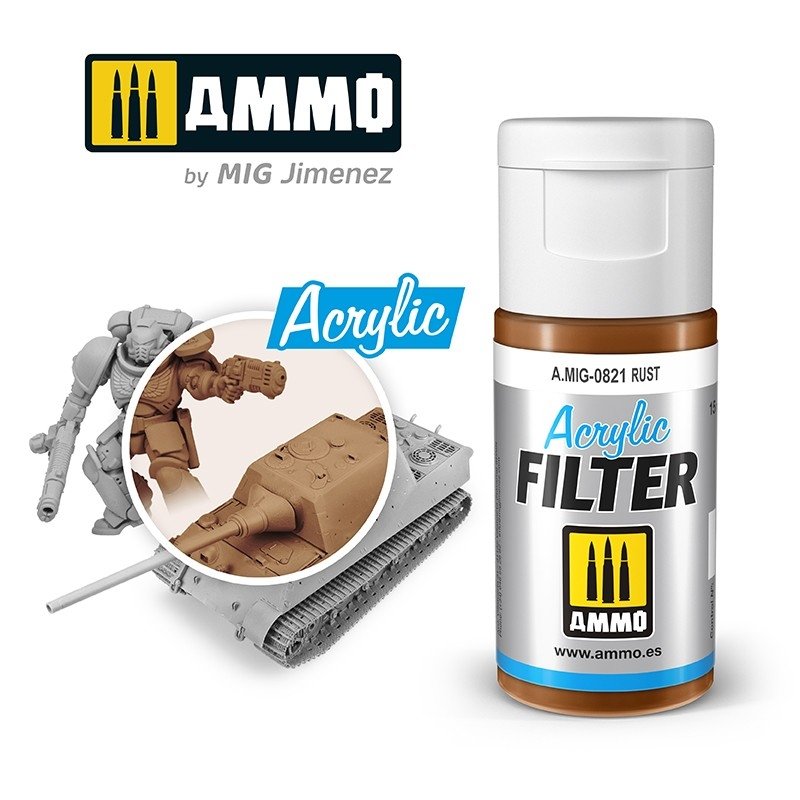 Filtre acrylique antirouille Ammo of Mig 0821 15 ml