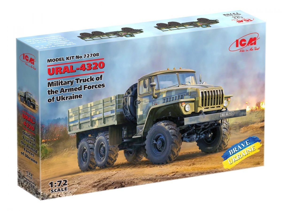 Camion militaire ICM 72708 URAL-4320 des forces armées ukrainiennes, échelle 1/72 – imagen 2