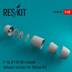 RESKIT RSU48-0085 Buses d&amp;#39;échappement fermées pour maquette Tamiya 1/48 du F-16 (F110-GE)