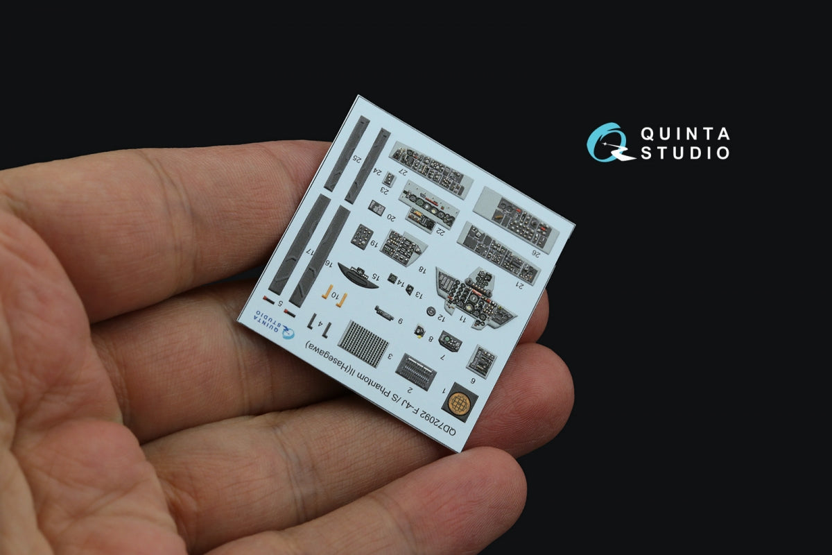 Intérieur imprimé en 3D et coloré sur papier décalcomanie Quinta Studio QD72092 F-4J/S (Hasegawa) 1/72 – image 8