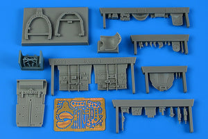 Ensemble cockpit Aires 4922 Macchi MC.202 - version initiale Hasegawa 1/48