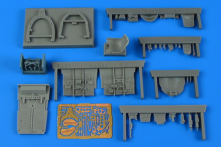 Ensemble cockpit Aires 4922 Macchi MC.202 - version initiale Hasegawa 1/48