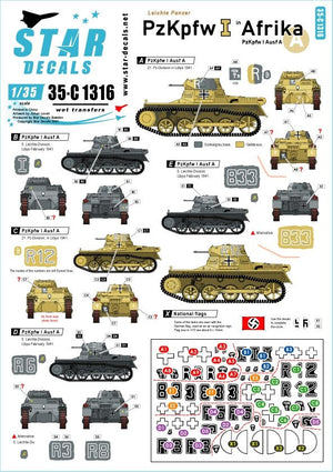Star Decals 35-C1316 PzKpfw I en Afrique 1/35