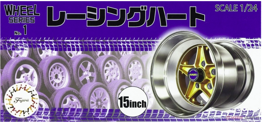 Roues Fujimi 193694 Racing Hart 15 pouces 1/24