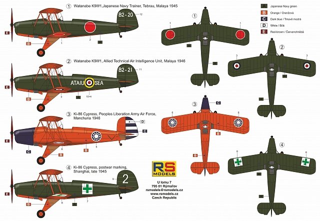 RS Models 92226 Ki-86/K9W1 Avion d&amp;#39;entraînement primaire japonais de type 4 1/72 – Bild 2